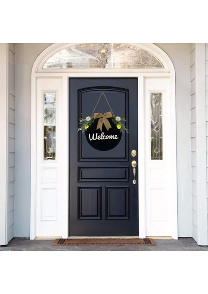 Ön Kapı Için 12 Inç Hoş Geldiniz Işareti, Çiftlik Evi Ev Dekoru Için Ahşap Hoş Geldiniz Çelengi Rustik Çuval Bezi Ahşap Asılı Işaretler (Yurt Dışından) fiyatları