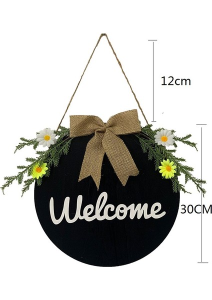 Ön Kapı Için 12 Inç Hoş Geldiniz Işareti, Çiftlik Evi Ev Dekoru Için Ahşap Hoş Geldiniz Çelengi Rustik Çuval Bezi Ahşap Asılı Işaretler (Yurt Dışından) modelleri