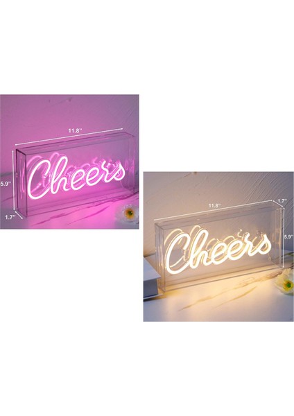 Cheers Neon Işık USB LED Işıklı Masa Işık Kutusu Cheers Neon Işık 3D Duvar Neon Sıcak Işık Işık Parti Dekoru Için Neon Işık B (Yurt Dışından) indirimleri