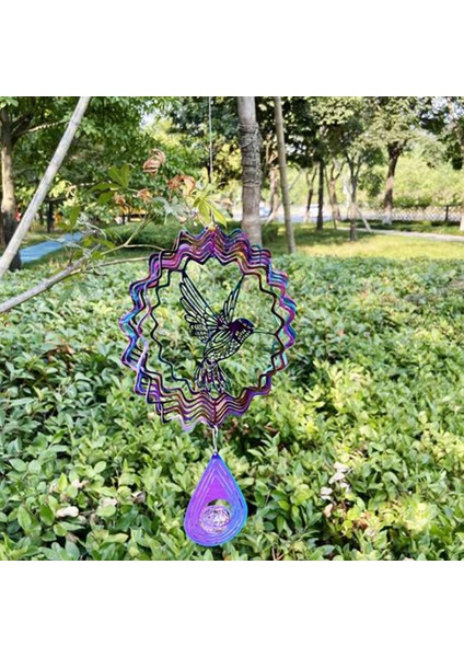 Kuş Rüzgar Spinner Asılı Bahçe Dekorasyon 6 Inç Rüzgar Spinner Açık Paslanmaz Çelik Renkli Kuş (Yurt Dışından)