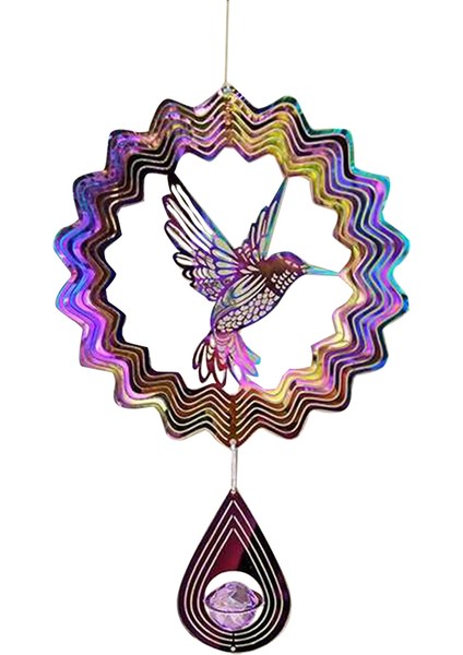 Kuş Rüzgar Spinner Asılı Bahçe Dekorasyon 6 Inç Rüzgar Spinner Açık Paslanmaz Çelik Renkli Kuş (Yurt Dışından) fiyatları