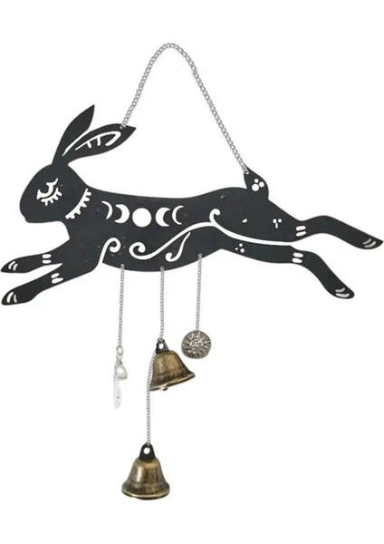 Rüzgar Çanı Kolye Tavşan Vintage Rüzgar Çanı Dekoru Koşan Tavşan Şeklinde Dekorasyon Aksesuarı Kapılar Avlular Bahçeler Için (Yurt Dışından)
