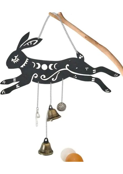 Rüzgar Çanı Kolye Tavşan Vintage Rüzgar Çanı Dekoru Koşan Tavşan Şeklinde Dekorasyon Aksesuarı Kapılar Avlular Bahçeler Için (Yurt Dışından) fiyatları