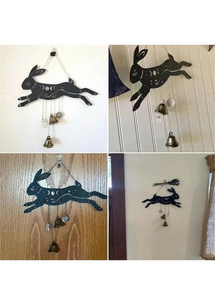 Rüzgar Çanı Kolye Tavşan Vintage Rüzgar Çanı Dekoru Koşan Tavşan Şeklinde Dekorasyon Aksesuarı Kapılar Avlular Bahçeler Için (Yurt Dışından) indirimleri