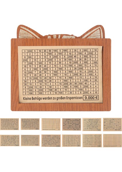 Para Biriktirme Kutusu, Para Hedefli ve Rakamlı Ahşap Para Kutusu, Sayaçlı Tasarruf Zorlukları Para Kutusu, A (Yurt Dışından) fiyatları