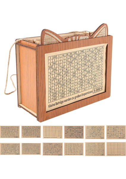 Para Biriktirme Kutusu, Para Hedefli ve Rakamlı Ahşap Para Kutusu, Sayaçlı Tasarruf Zorlukları Para Kutusu, A (Yurt Dışından) modelleri