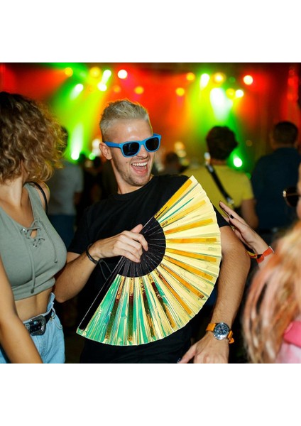 2 Adet Holografik Övgüler Fan Katlanır El Fan Dekoratif Katlanır Fanlar Katlanır Fan Kadın Erkek Cadılar Bayramı Pride Kıyafetler (Yurt Dışından) modelleri