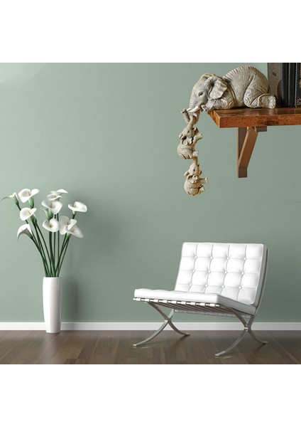 Fil Reçine Süsler 3 Parçalı Dekor, 1 Fil Anne ve El Sanatları Heykellerinin Kenarında Asılı 2 Bebek (Yurt Dışından) fırsatları