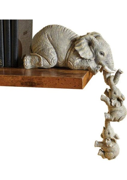 Fil Reçine Süsler 3 Parçalı Dekor, 1 Fil Anne ve El Sanatları Heykellerinin Kenarında Asılı 2 Bebek (Yurt Dışından) indirimleri
