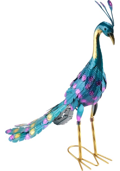 Çok Renkli Metalik Tavuskuşu Heykeli Metalik Tavuskuşu Heykeli Açık Bahçe, Veranda, Güverte, Sundurma-Yard Sanat Dekorasyon (Yurt Dışından) fiyatları