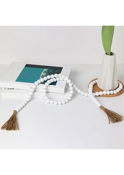 Çiftlik Evi Ahşap Boncuk Çelenk Dekoru, Püsküllü Ev Dekoru Için Ahşap Boncuklar, Masa, Duvar Vb. Için Rustik Ülke Dekoru (Yurt Dışından) modelleri