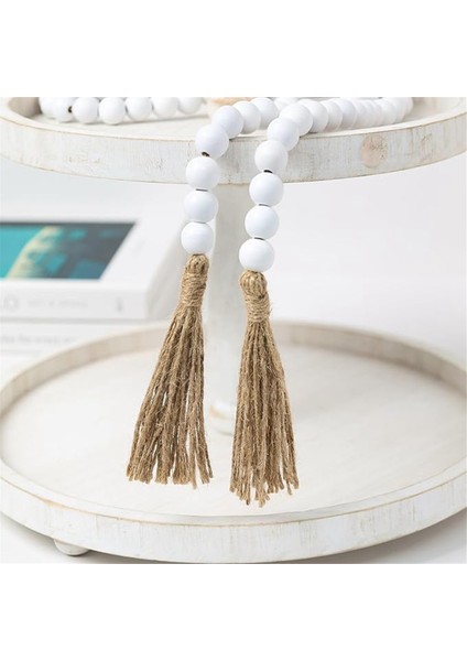 Çiftlik Evi Ahşap Boncuk Çelenk Dekoru, Püsküllü Ev Dekoru Için Ahşap Boncuklar, Masa, Duvar Vb. Için Rustik Ülke Dekoru (Yurt Dışından) indirimleri