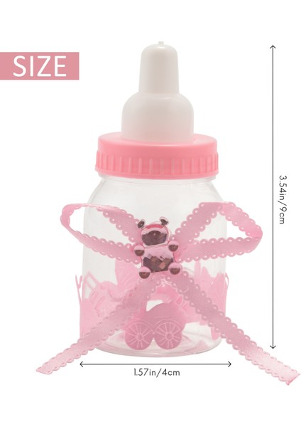 24 x Biberon Mini Biberon 4x9 cm Yapay Elmas Pembe Ayı Hediye Kız Bebek Bebek Vaftiz Iyilik (Yurt Dışından) fırsatları
