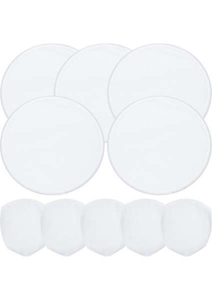 5 Adet Katlanabilir Uçan Disk Fanlar 9.8 Inç Süblimasyon Fanlar Polyester Siyah Kenar Katlanır Fan Seti Çanta ile Parti Beyaz (Yurt Dışından)