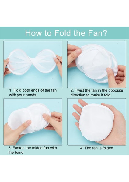 5 Adet Katlanabilir Uçan Disk Fanlar 9.8 Inç Süblimasyon Fanlar Polyester Siyah Kenar Katlanır Fan Seti Çanta ile Parti Beyaz (Yurt Dışından) fırsatları