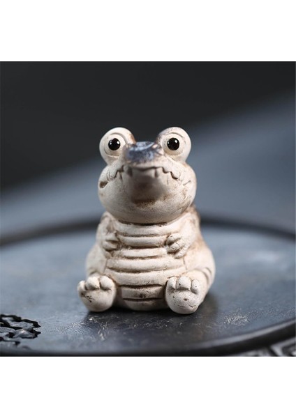 Timsah Bebek Heykelciği Çay Hayvanı Ev Bahçe Dekoru, Sevimli Timsah Heykeli, Mini Timsah Heykelciği B (Yurt Dışından) fiyatları