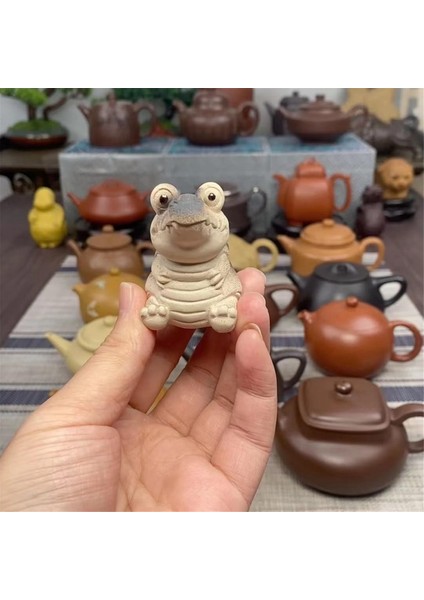 Timsah Bebek Heykelciği Çay Hayvanı Ev Bahçe Dekoru, Sevimli Timsah Heykeli, Mini Timsah Heykelciği B (Yurt Dışından) modelleri