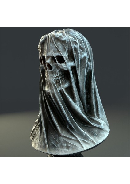 Peçe Ölüm Kafatası Ev Eşyaları Iç Mekan Sanatı Masaüstü Dekorasyonu Cadılar Bayramı Reçine El Sanatları (Yurt Dışından) modelleri