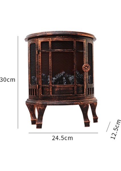 Mini LED Şömine Vintage Dekoratif Fener Iç Mekan Dış Mekan Masa Oturma Odası Sonbahar Dekorasyonu Usb/pil ile Çalışır (Yurt Dışından) modelleri