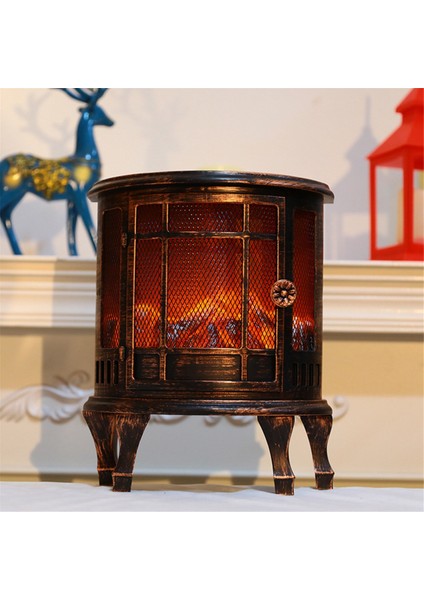 Mini LED Şömine Vintage Dekoratif Fener Iç Mekan Dış Mekan Masa Oturma Odası Sonbahar Dekorasyonu Usb/pil ile Çalışır (Yurt Dışından) fırsatları