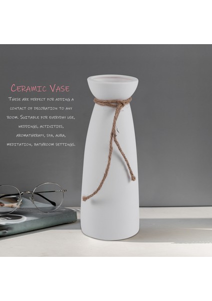 Beyaz Seramik Vazo Minimalist Tarzı Dekorasyon, Modern Ev Dekorasyonu Porselen Vazo Mat Tasarım (B Tarzı) (Yurt Dışından) fiyatları