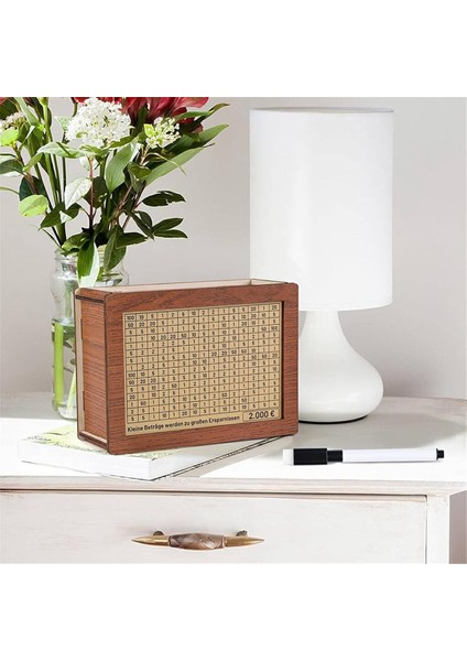 Dayanıklı Para Kutusu Tekrar Kullanılabilir Küçük Finansal Yönetim Toksik Olmayan Ahşap Ahşap Para Kutusu Kutusu Kokusuz Tasarruflu (Yurt Dışından) fırsatları