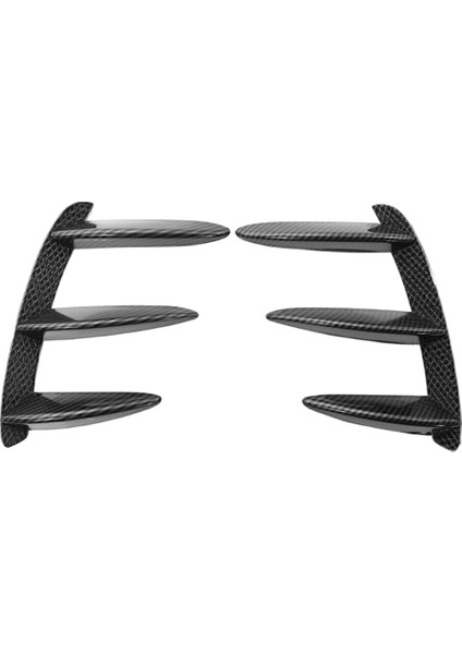 Araba Karbon Fiber Arka Tampon Spoiler Yan Hava Çıkış Kanat Canard Fin Mercedes Benz A Sınıfı Için W176 A200 A260 Amg Için (Yurt Dışından)
