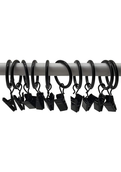 42 Paket Perde Halkası, Klipsli, Dekoratif Perdeler, Pas, Retro, 1 Inç, Iç Çap, Siyah (Yurt Dışından) modelleri