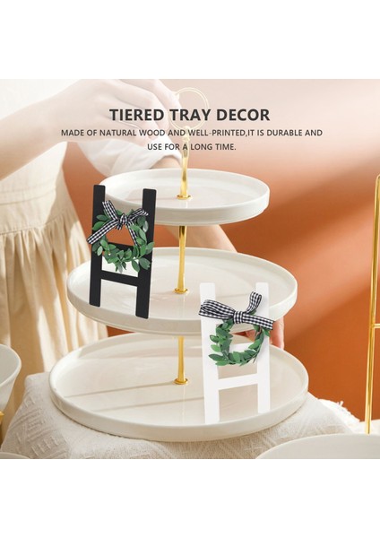 2 Adet Ahşap Merdiven Tepsisi Dekorasyon Çerçevesi Siyah ve Beyaz Ekose Çiftlik Evi Merdiven Işareti Dekor Yaz Rustik Işareti Dekorasyon (Yurt Dışından) fiyatları