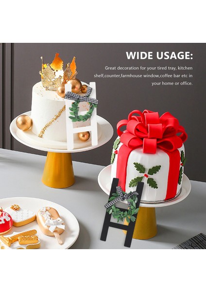 2 Adet Ahşap Merdiven Tepsisi Dekorasyon Çerçevesi Siyah ve Beyaz Ekose Çiftlik Evi Merdiven Işareti Dekor Yaz Rustik Işareti Dekorasyon (Yurt Dışından) modelleri