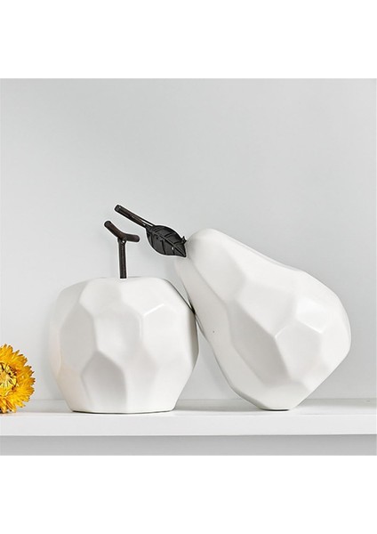 Beyaz Seramik Meyve Heykeli Minimalist Modern Meyve Heykeli Süslemeleri Kitaplık Ev Düğün Partisi Için (Yurt Dışından) fırsatları