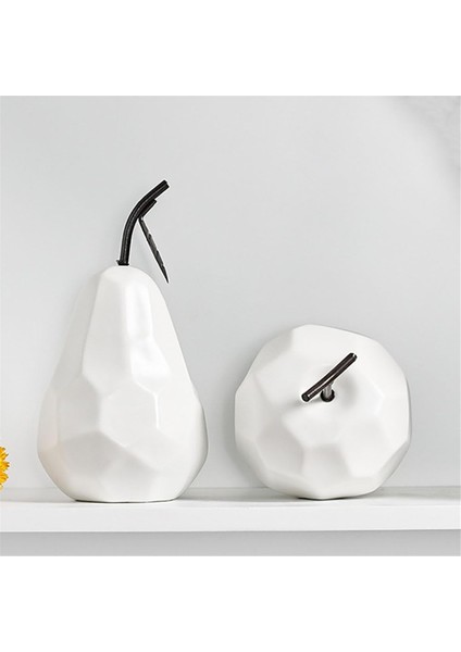 Beyaz Seramik Meyve Heykeli Minimalist Modern Meyve Heykeli Süslemeleri Kitaplık Ev Düğün Partisi Için (Yurt Dışından) indirimleri