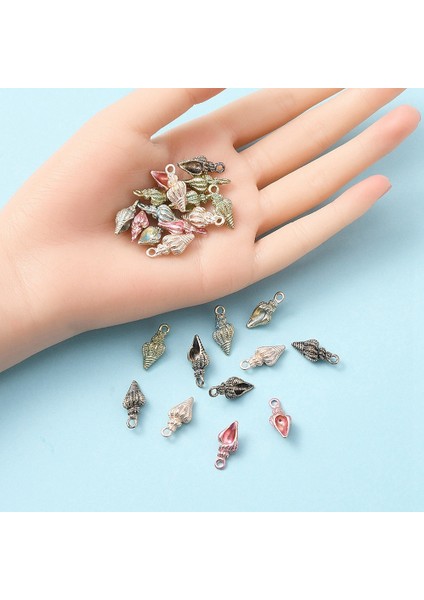 25 Adet Alaşımlı Metal Emaye Kolye Deniz Kabuğu Okyanus Takıları Toplu Olarak Mücevher Yapımı ve El Sanatları Için (Yurt Dışından) modelleri