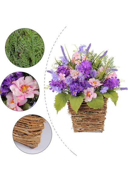 Ortanca Kapı Askısı Sepet Çelengi, Yabani Çiçekler Kapı Askısı Sepet Çelengi, Ön Kapı Güzel Yapay (Yurt Dışından) fiyatları