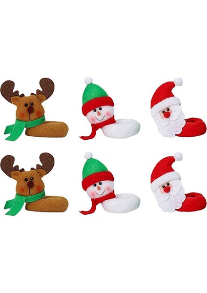 6 Adet Noel Şarap Dağı Noel Baba Geyik-Kardan Adam Noel Tatili Partisi Şarap Dağı Için Içecek Işaretleyiciler (Yurt Dışından) fırsatları