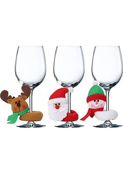 6 Adet Noel Şarap Dağı Noel Baba Geyik-Kardan Adam Noel Tatili Partisi Şarap Dağı Için Içecek Işaretleyiciler (Yurt Dışından) indirimleri