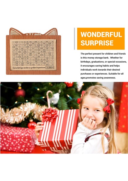 Para Biriktirme Kutusu, Para Hedefli ve Rakamlı Ahşap Para Kutusu, Sayaçlı Tasarruf Zorlukları Para Kutusu, B (Yurt Dışından) indirimleri