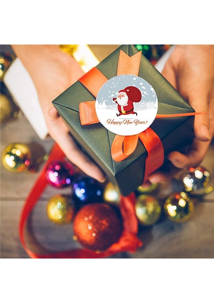 500 Adet Merry Christmas Çıkartmalar Noel Tema Mühür Etiketleri Çıkartmalar Dıy Hediye Paketi Zarf Kırtasiye Dekor C (Yurt Dışından) fiyatları