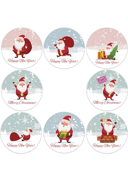 500 Adet Merry Christmas Çıkartmalar Noel Tema Mühür Etiketleri Çıkartmalar Dıy Hediye Paketi Zarf Kırtasiye Dekor C (Yurt Dışından) fırsatları