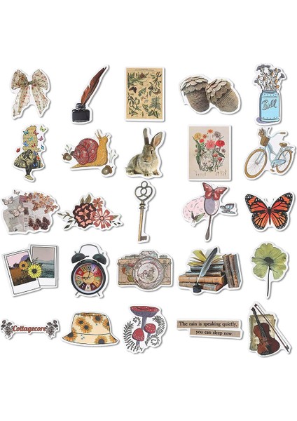 Vintage Çıkartmalar, 50 Karalama Defteri Çıkartmaları Vintage Günlük Malzemeleri, Planlamacılar Için Su Geçirmez Vinil Çıkartmaları Önemsiz Günlük (Yurt Dışından) modelleri