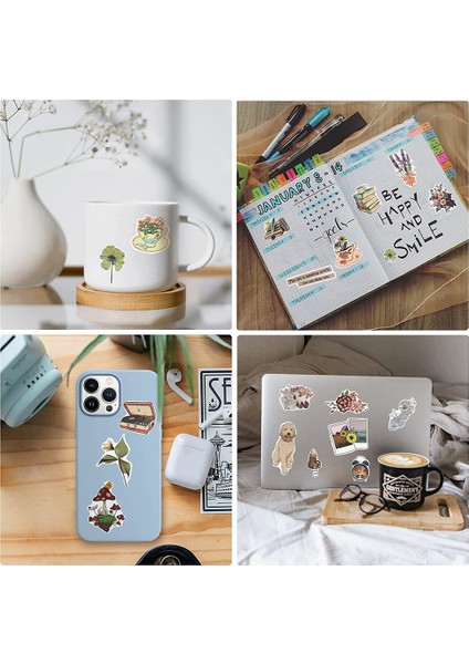 Vintage Çıkartmalar, 50 Karalama Defteri Çıkartmaları Vintage Günlük Malzemeleri, Planlamacılar Için Su Geçirmez Vinil Çıkartmaları Önemsiz Günlük (Yurt Dışından) indirimleri