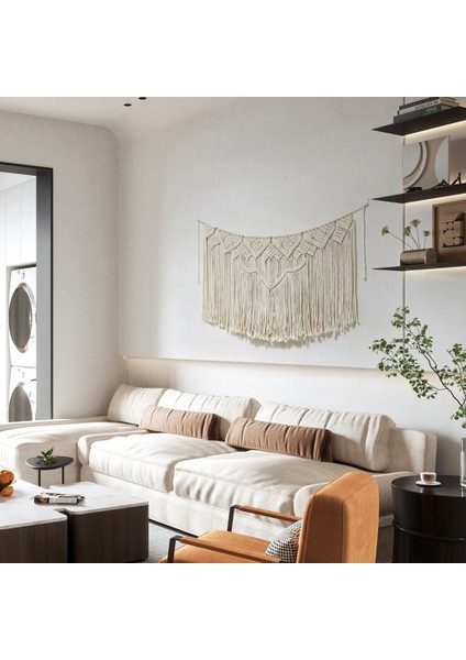 Asılı Goblen El Yapımı Pamuk Bohem Sanat Güzel Daire Yurt Odası Düğün Dekorasyon (Yurt Dışından) fırsatları