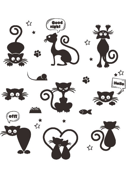 Karikatür Kedi Işık Anahtarı Telefon Duvar Çıkartmaları Çocuk Odaları Için Kendin Yap Ev Dekorasyonu Hayvanlar Duvar Çıkartmaları Pvc Duvar Sanatı (Yurt Dışından)