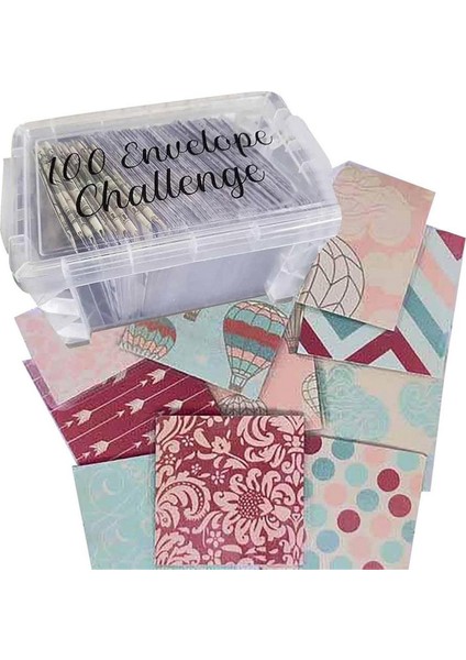 100 Zarf Para Tasarrufu Mücadelesi Bütçe Planlama El Kitabı Geri Ödeme B Için Saklama Kutusu ile Ilerlemede Ustalaşmak (Yurt Dışından)