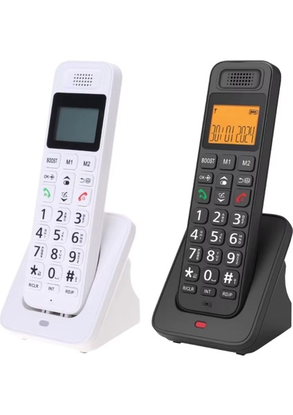 D1018 Iş Ofis Ev El Tipi Dijital Kablosuz Telefon LCD Ekranlı Sabit Sinyal Eu-Plug Siyah (Yurt Dışından) fiyatları