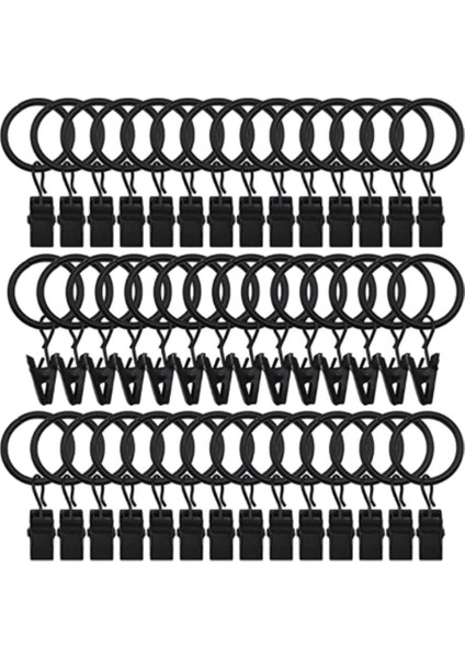 42 Paket Perdelik Perde Klipsi Halkaları, Perdeler Halkaları 1 Iç Çapta, Perde Askıları Klipleri Dekoratif Perdelik (Yurt Dışından)