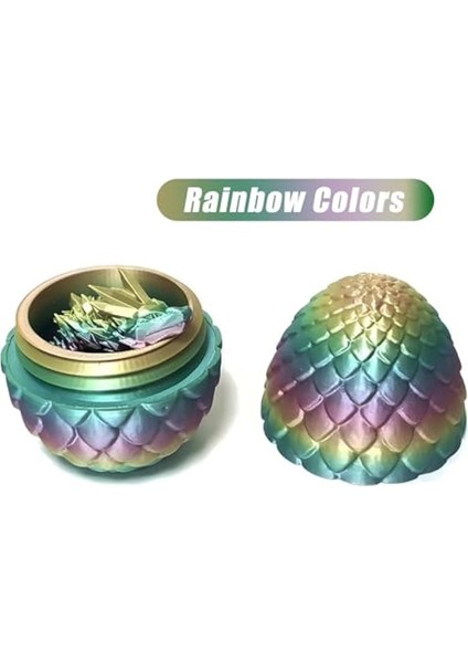 3D Baskılı Ejderha Yumurtası Içinde Ejderha Olan Tam Eklemli Ejderha Kristal Ejderha Fidget Oyuncağı Yetişkinler Için Renkli Hediye (Yurt Dışından) fiyatları