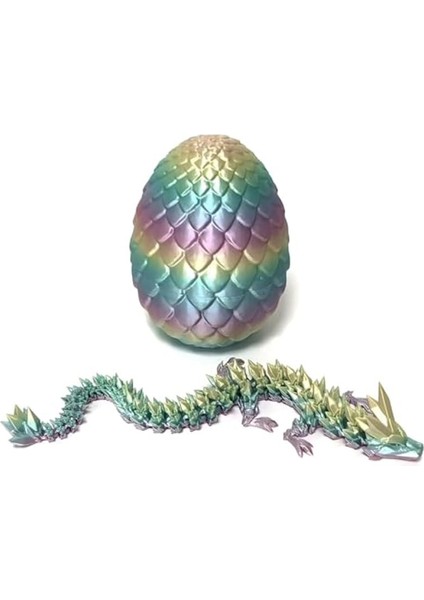 3D Baskılı Ejderha Yumurtası Içinde Ejderha Olan Tam Eklemli Ejderha Kristal Ejderha Fidget Oyuncağı Yetişkinler Için Renkli Hediye (Yurt Dışından) modelleri