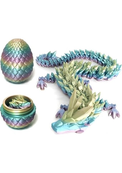 3D Baskılı Ejderha Yumurtası Içinde Ejderha Olan Tam Eklemli Ejderha Kristal Ejderha Fidget Oyuncağı Yetişkinler Için Renkli Hediye (Yurt Dışından) indirimleri