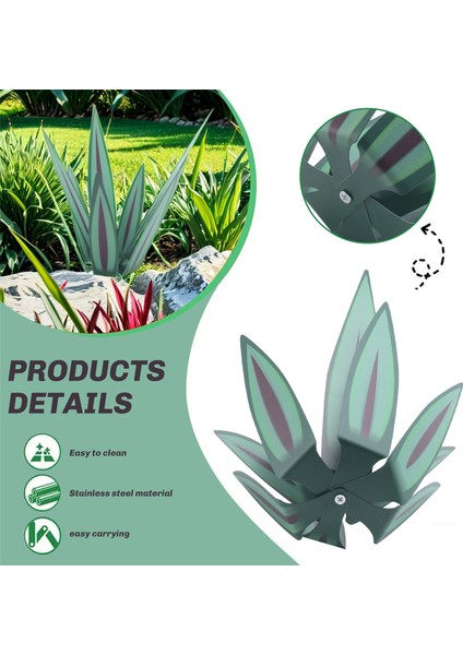 Büyük Tekila Rustik Heykeli, Açık Hava Veranda Bahçesi Için Rustik Metal Agave Bitkileri, Ev Dekoru El Boyalı Metal Agave, A (Yurt Dışından) indirimleri